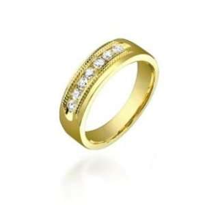  0.60CT Diamond Mans Band in 7.5 gr of 14K Yellow Gold 