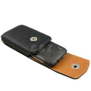 Leather Case Belt Clip + LCD Film for HTC Z715e Sensation XE c  