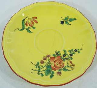 One Elyssee by Luneville Faience de France Louis XV Strasbourg Yellow 