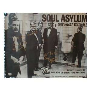 Soul Asylum Say What You Will   autographed poster