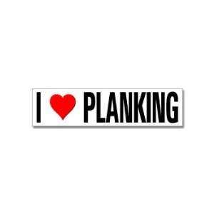  I Love Heart Planking   Window Bumper Stickers Automotive