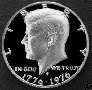 1976 Silver Proof Kennedy Half Dollar   Deep Cameo  