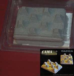   15mm WWII Dragon Teeth Sections (2) Anti Tank Obstacles Terrain  
