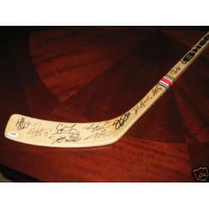  Carolina Hurricanes Team Psadn Signed Hockey Stick   Autographed NHL 