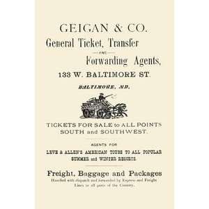  Geigan & Co. General Ticket Transfer & Forwarding Agents 