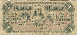 ARGENTINA COLONIA OCAMPO $ 1 1888 SIMILAR S 1566 NICE  