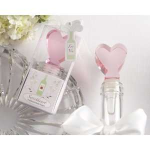 Bottle Stopper Sweetheart Translucent Pink Heart (24 per order 