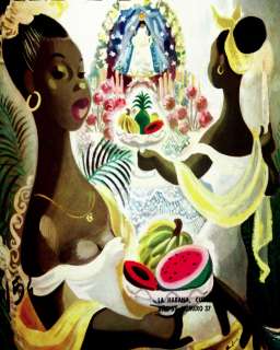1605 Fruit offerings to the Virgin Caridad del Cobre POSTER 