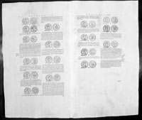 1664 Blaeu Antique Print of Roman Coins x 4 Pages  