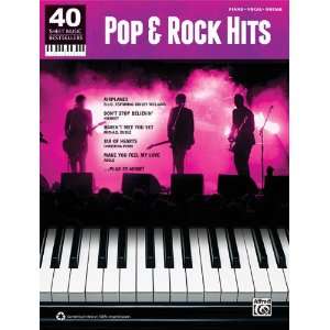  40 Sheet Music Bestsellers Pop & Rock Hits Book Sports 