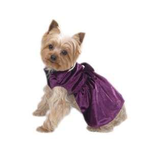    Purple Velvet Dog Dress with Pearls XLarge 