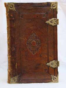 BIBLIA 1686 FOLIO BINDING Lost Books of the BIBLE AP​OCRYPHA Brass 