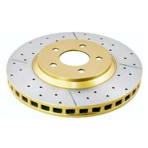 DBA DBA2113X Street Series Gold Cross Drilled and Slotted Front Vented 