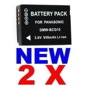   2X DMW BCG10E BCG10 Battery for Panasonic DMC TZ6 TZ7