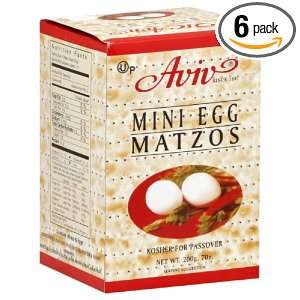 Aviv Mini Matzos, 7 Ounce (Pack of 6) Grocery & Gourmet Food
