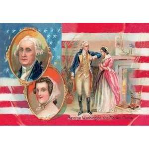  Vintage Art George Washington and Martha Curtis   02188 8 