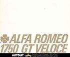 1969 Alfa Romeo 1750 Spider Veloce Brochure  