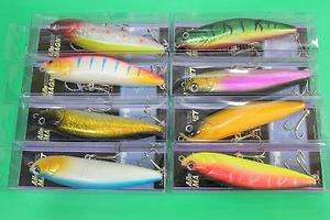 100mm/17g  8 Pcs Mix Fishing Lure Lures Swimbait Topwater Piastic Now 