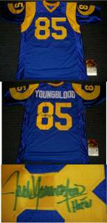 JACK YOUNGBLOOD AUTOGRAPH SIGNED JERSEY RAMS GAI  