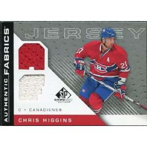   Game Used Authentic Fabrics #AFCH Chris Higgins Sports Collectibles
