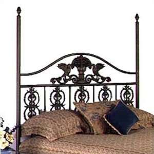   Headboard Only Metal Finish Aged Iron, Size Twin