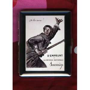  Vintage WWii French Propaganda ID CIGARETTE CASE On Les 