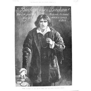  1888 ADVERTISEMENT BEECHAMS PILLS POET ACTOR FINE ART 
