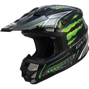 GMAX GM76X Ignite Full Face Motocross MX Helmet Black/Silver/Green XS
