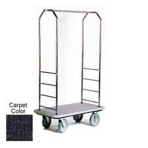  Easy Mover Bellman Cart Stainless Steel, Black Carpet 