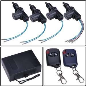 Door Power Lock Conversion Kit w/ 2 Keyless Entry Remote Control 
