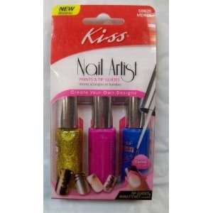   Kiss Nail Artist Paints & Tip Guides # 55626