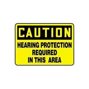   HEARING PROTECTION REQUIRED IN THIS AREA 10 x 14 Plastic Sign Home