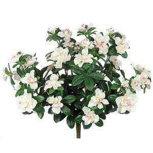  18 Beautiful Silk Azalea Bush Artificial Flower   Cream 