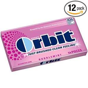 Wrigleys Orbit Bubblemint, 14 Count (Pack of 12)  Grocery 
