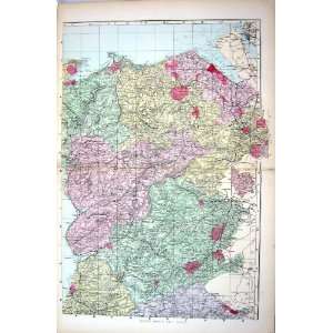   Map 1883 Wales Montgomeryshire Flint Conway Wrexham