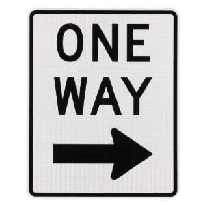 Elderlee, Inc. 9024.623 One Way with Right Arrow Sign, MUTCD R6 2R 