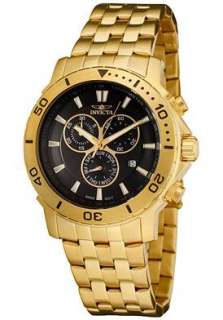 Invicta 6793 Mens Pro Diver 18K Yellow Gold Plated SS Chronograph 