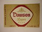 Dawson Lager Beer Glass Bottle Label 12 fl oz Good Condition