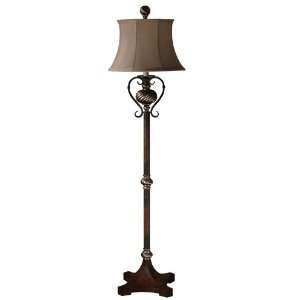 Uttermost 28453 1 Berti   Floor Lamp, Tuscan Crackle Finish with Round 