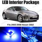   Blue LED Lights Interior Package Deal for Nissan 350Z 370Z Z 2003 2011