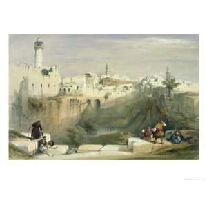  The Pool of Bethesda Giclee Poster Print by David Roberts 