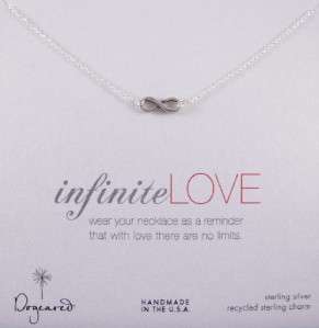 Dogeared small oxidized infinite love necklace  