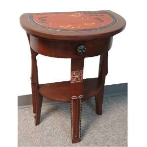  Nyansa Pa Semi Circle Table with Drawer   Handmade in 