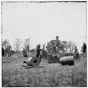  Civil War Reprint James River, Va. Work party and mortars 