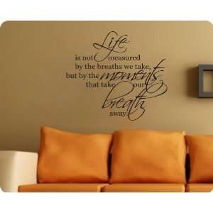   Breath Away Wall Decal Decor Words Large Nice Sticker 