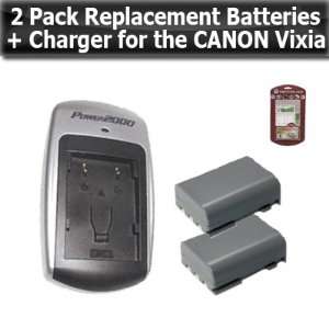 Batteries 1500MAH Each + 1 Hour Charger For CANON Vixia HG10 HV30 HV40 