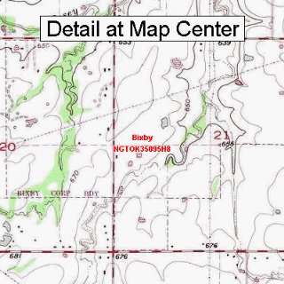  USGS Topographic Quadrangle Map   Bixby, Oklahoma (Folded 