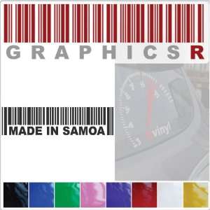   Decal Graphic   Barcode UPC Pride Patriot Made In Samoa A305   Pink