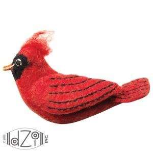  Wild Woolie Cardinal Bird Hand Felted Ornament   Fair 