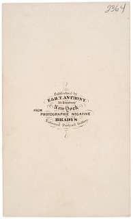 1862, CDV WINFIELD SCOTT, by Anthony  